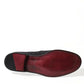 Black Brocade Men Slip On Loafer Dress Shoes