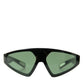 Sleek Men's Green-Lens Sunglasses