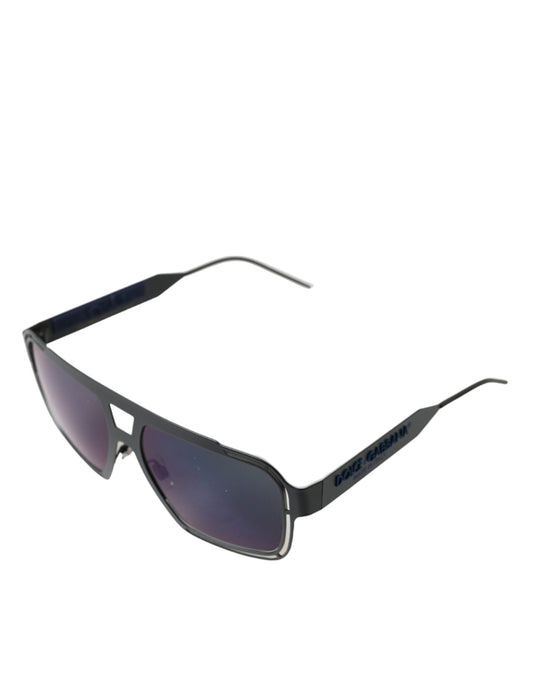 Matte Black Chic Metal Sunglasses