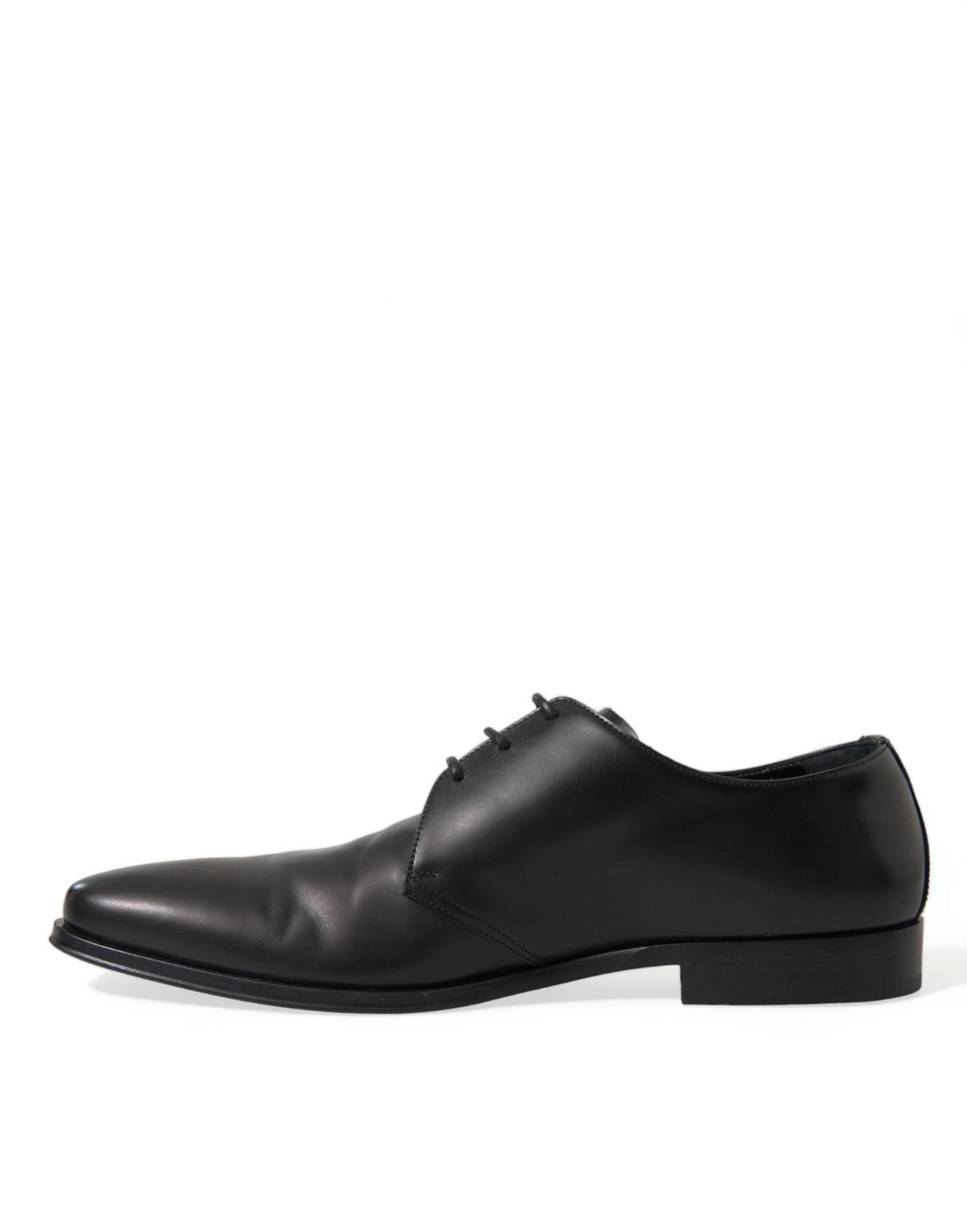 Black Leather Lace Up Formal Derby Dress Shoes