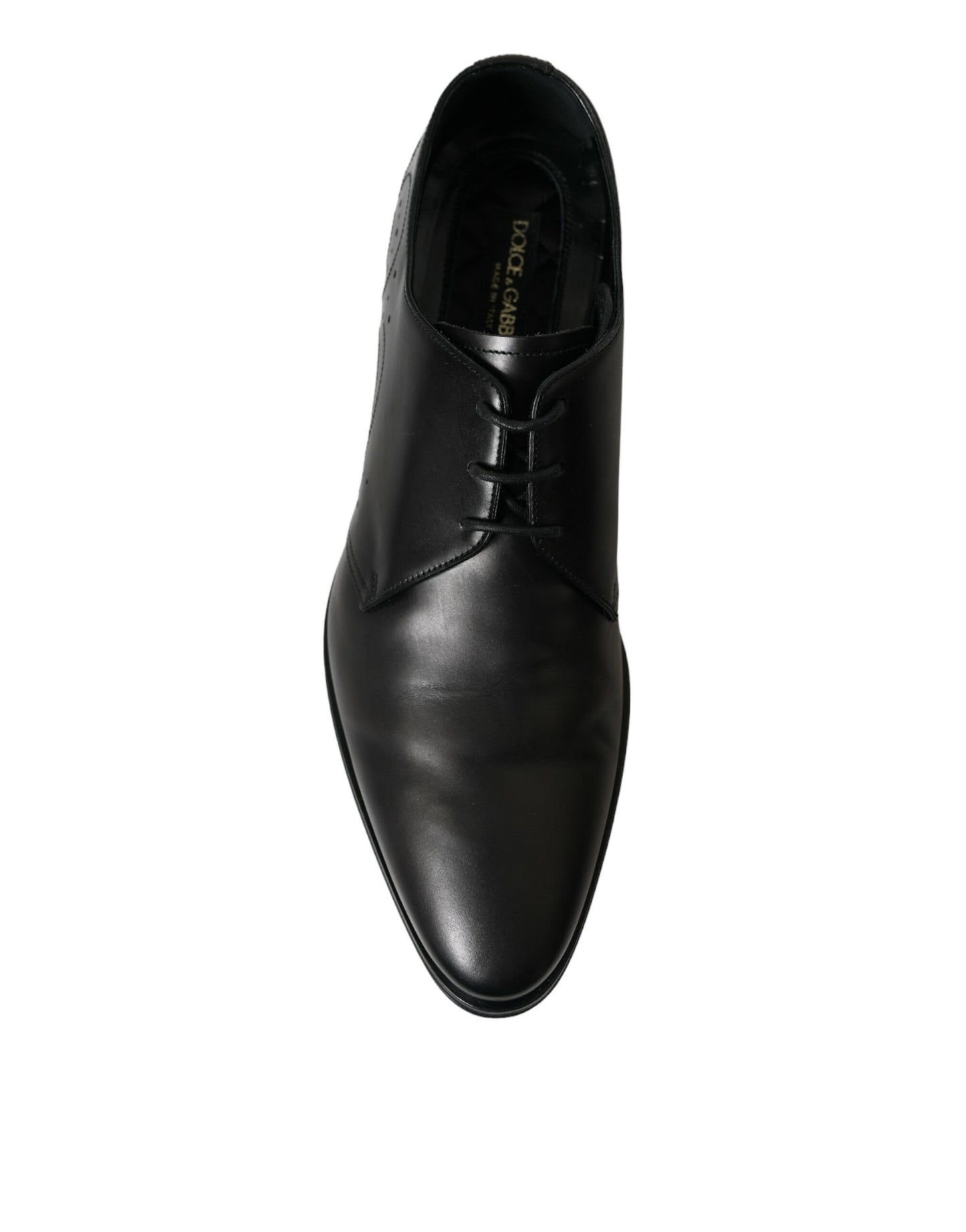 Black Leather Lace Up Formal Derby Dress Shoes