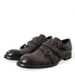 Brown Leather Strap Formal Dress Shoes