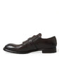 Brown Leather Strap Formal Dress Shoes
