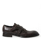 Brown Leather Strap Formal Dress Shoes