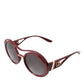 Elegant Bordeaux Round Sunglasses for Men