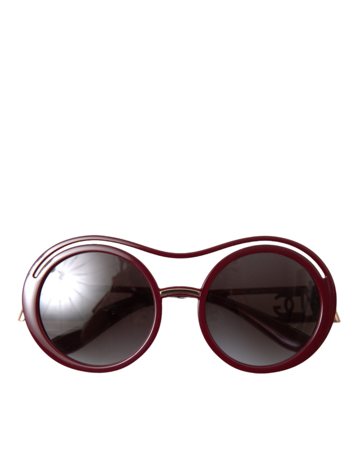 Elegant Bordeaux Round Sunglasses for Men