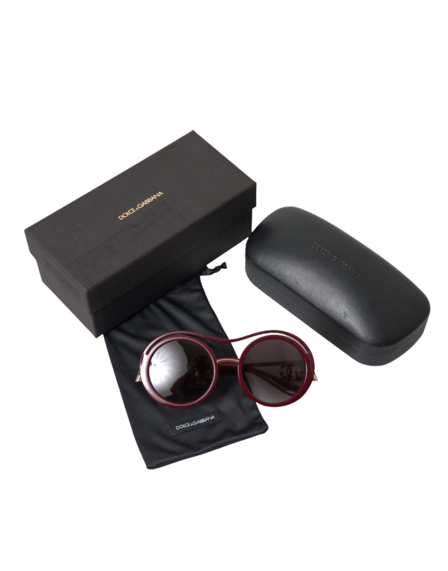 Elegant Bordeaux Round Sunglasses for Men