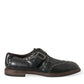 Black Leather Monk Strap Studded Dress Shoes