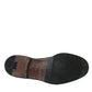 Black Leather Monk Strap Studded Dress Shoes