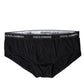 Black Cotton Stretch Slip Brando Brief Underwear