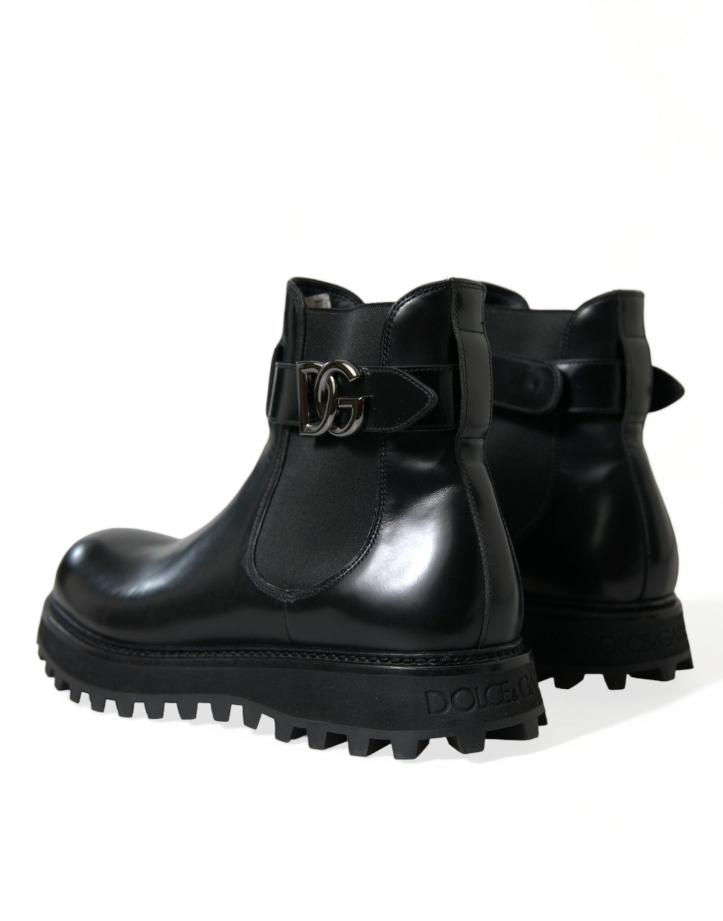 Black Chelsea Belted DG Logo Boots Shoes