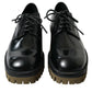 Black Leather Lace Up Derby Men Dress Shoes
