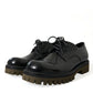 Black Leather Lace Up Derby Men Dress Shoes