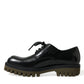 Black Leather Lace Up Derby Men Dress Shoes