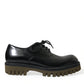 Black Leather Lace Up Derby Men Dress Shoes