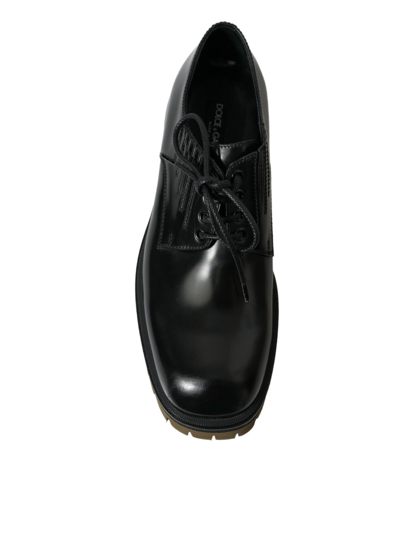 Black Leather Lace Up Derby Men Dress Shoes