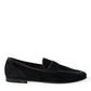Black Velvet Slip On Loafers Dress Shoes