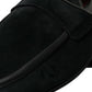 Black Velvet Slip On Loafers Dress Shoes