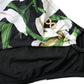 Black Lily Print Swimwear Bottom Beachwear Bikini