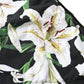 Black Lily Print Swimwear Bottom Beachwear Bikini