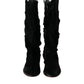 Black Gazelle Fur Mid Calf Winter Boots Shoes