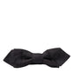 Elegant Black Silk Bow Tie