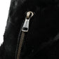 Black Gazelle Fur Mid Calf Winter Boots Shoes