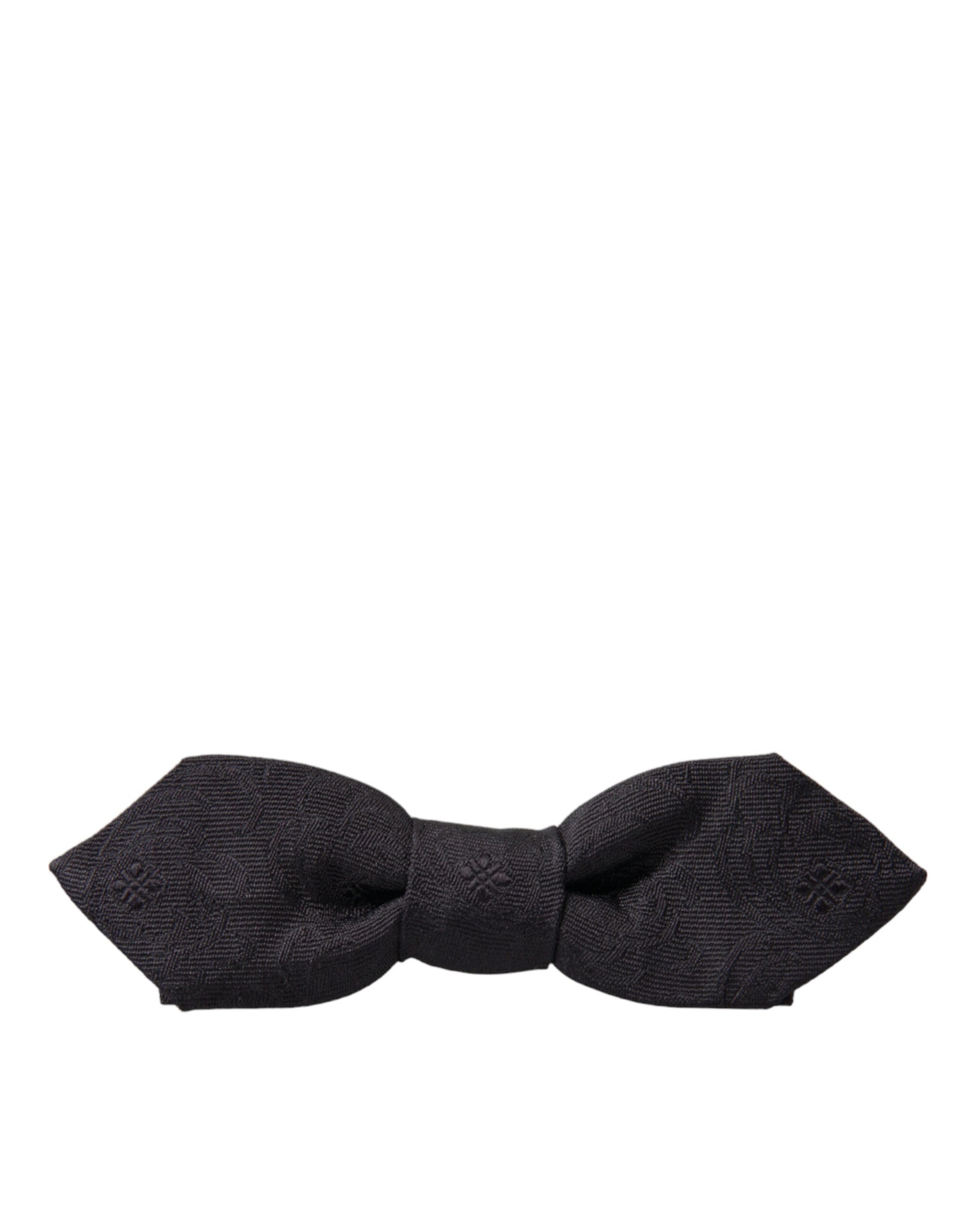 Elegant Black Fantasy Silk Bow Tie