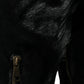 Black Gazelle Fur Mid Calf Winter Boots Shoes