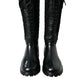 Black Chioggia Rubber Suede Rain Boots Shoes