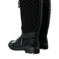 Black Chioggia Rubber Suede Rain Boots Shoes