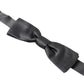 Elegant Dark Anthracite Silk Bow Tie