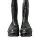 Black Embossed Metallic Rubber Boots Shoes