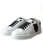White Black Patch Portofino Sneakers Shoes
