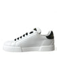 White Black Patch Portofino Sneakers Shoes