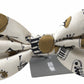 Chic Beige Silk Musical Bow Tie