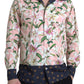 Cotton Polka Dot Lily Print Collared Shirt