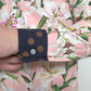 Cotton Polka Dot Lily Print Collared Shirt