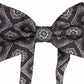 Elegant Silk Tied Bow Tie in Black & White