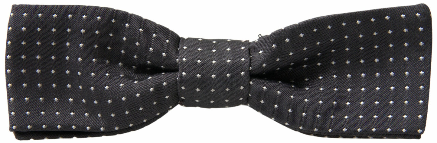 Elegant Silk Black Bow Tie