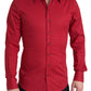 Red Slim Fit Cotton Stretch Shirt