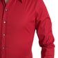 Red Slim Fit Cotton Stretch Shirt