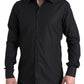 Black Collared Long Sleeve MARTINI Shirt