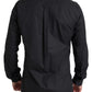 Black Collared Long Sleeve MARTINI Shirt