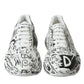 White Graffiti Calfskin Daymaster Sneakers Shoes