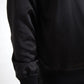 Elegant Black Silk Hooded Sweater