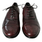 Bordeaux Leather Men Formal Derby Dress Shoes