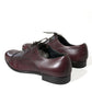Bordeaux Leather Men Formal Derby Dress Shoes