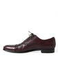 Bordeaux Leather Men Formal Derby Dress Shoes