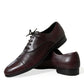 Bordeaux Leather Men Formal Derby Dress Shoes